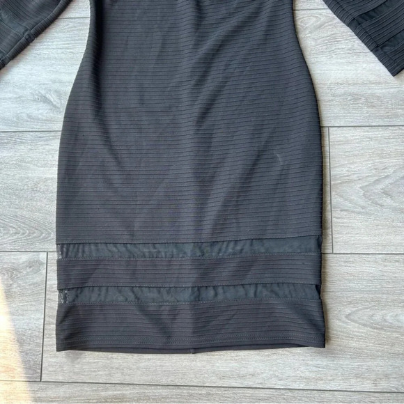 Joseph  Ribkoff Boat Neck Sheath Dress with Mesh Inserts - Picture 5 of 16